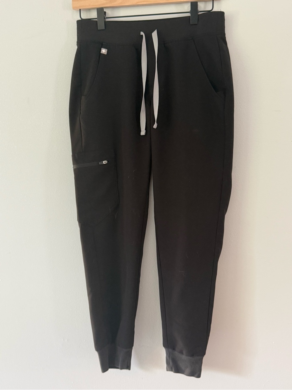Figs Black Jogger Pants with Drawstring